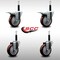 Service Caster 4'' SS Maroon Poly Swivel 3/4'' Expanding Stem Caster Set 2 Total Lock Brakes, 4PK SCC-SSEXTTL20S414-PPUB-MRN-2-S-2-34 - alternate 5